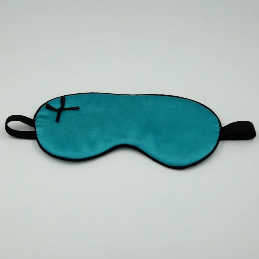 Handmade 100% silk sleep mask Turquoise
